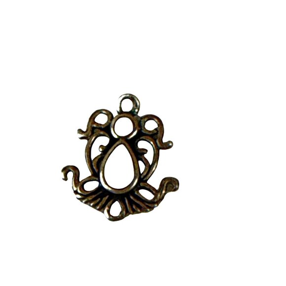Vintage 925 Sterling Silver Filigree Teardrop Pendant Ornate Scroll Design - Picture 1 of 6